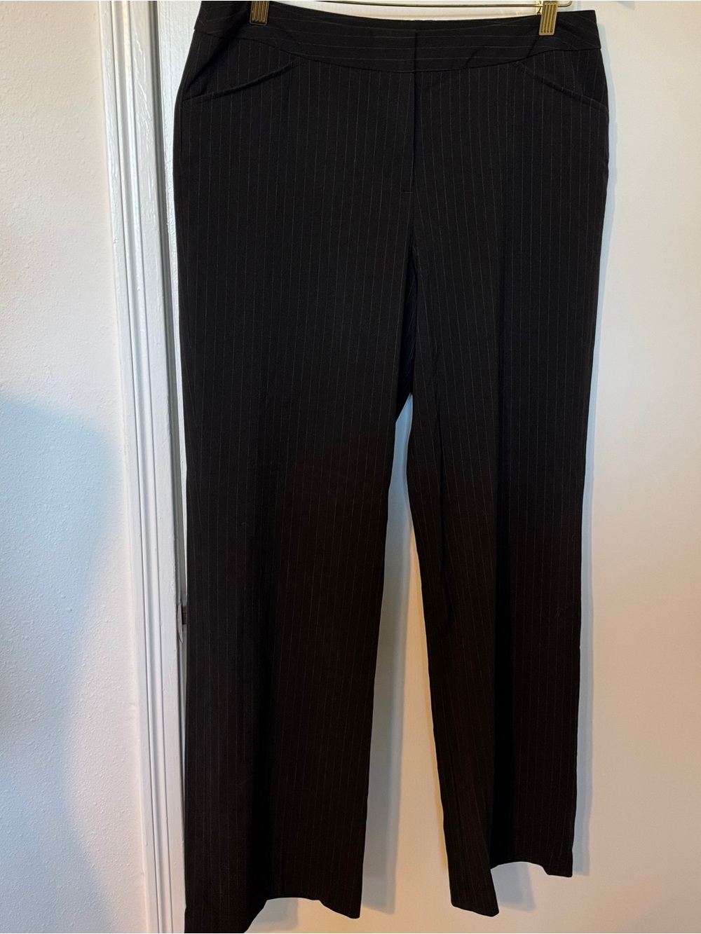 Nicole Miller Black Pinstripe Women's Trousers